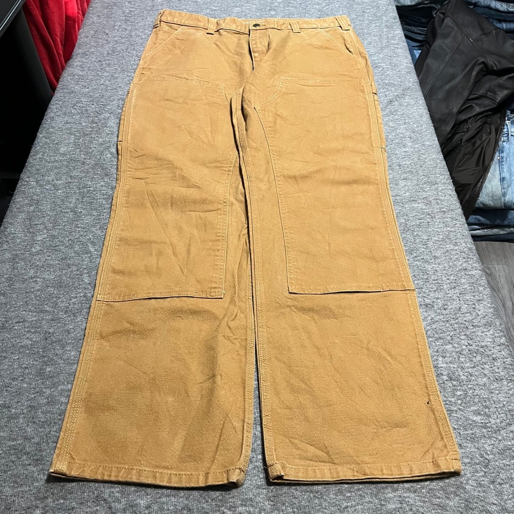 Carhartt Relaxed Fit Double Knee Duck Canvas Pants Brown 36x32 BN3334-M